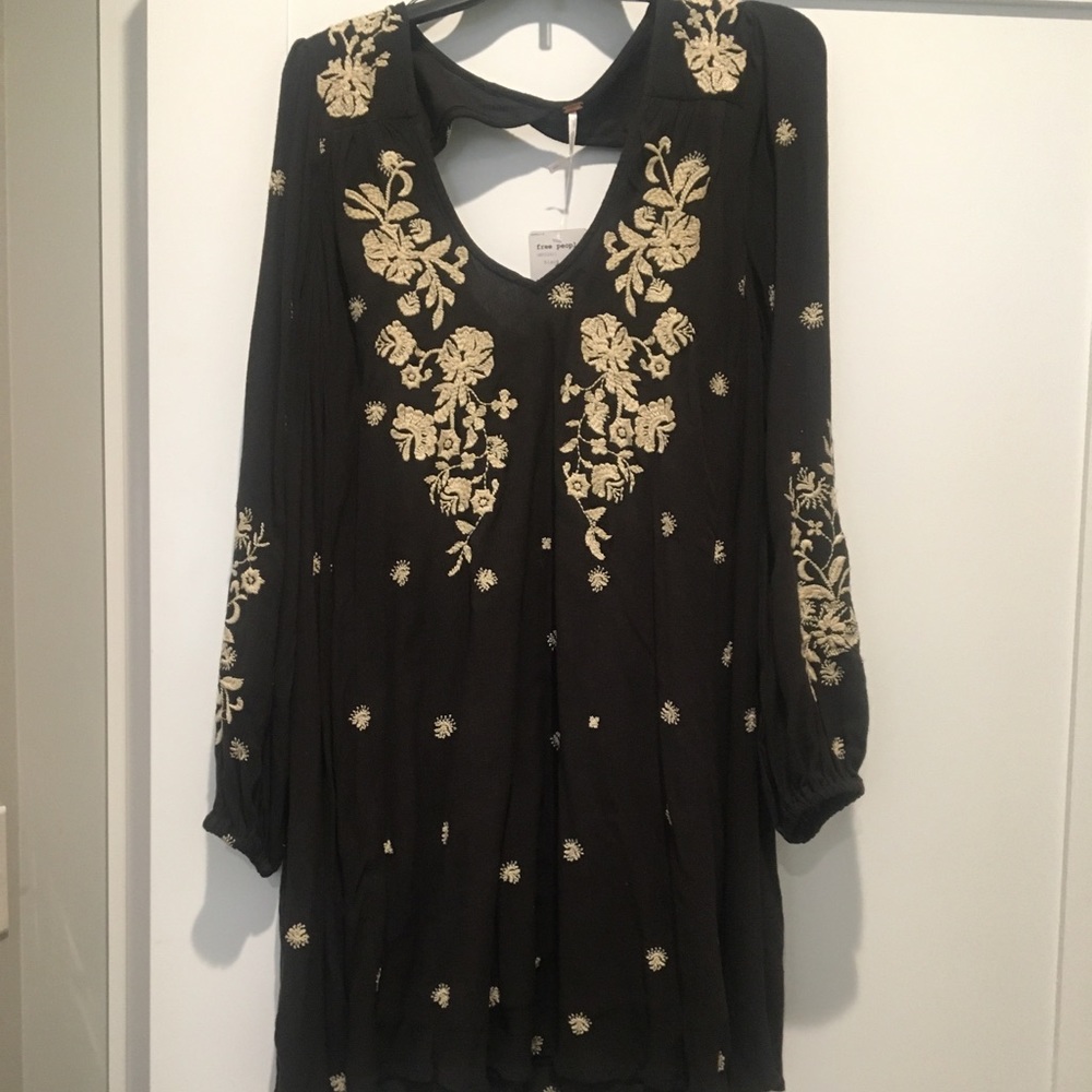 Free People Black Casual Dress